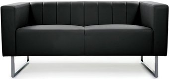 Диван CHAIRMAN Вента двухместный (экокожа черный)