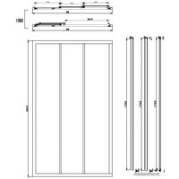 Душевая дверь Omnires Bronx S20A3 120