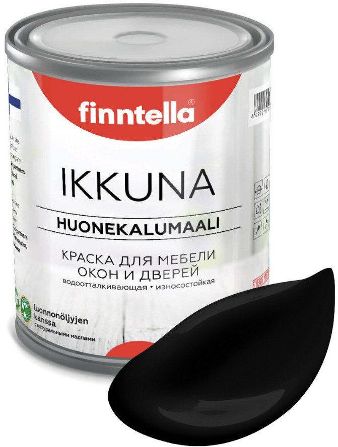 

Краска Finntella Ikkuna Musta F-34-1-1-FL135 0.9 л (черный)