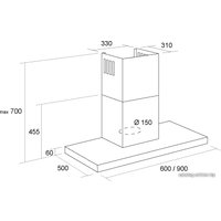 Кухонная вытяжка Pyramida T 600