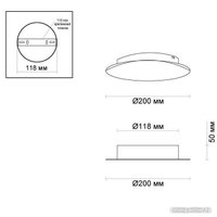 Светильник-тарелка Odeon Light Lunario Hightech ODL18 229 3562/9WLY