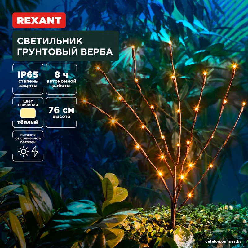 Садовый светильник Rexant Верба 602-2437