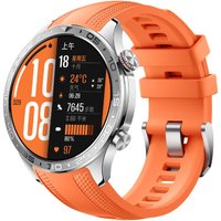 Умные часы HONOR Watch 5 Pro (серебристый, с оранжевым силиконовым ремешком, китайская версия)