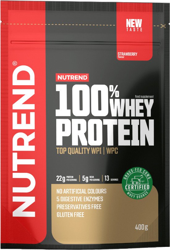 

Протеин сывороточный (изолят) Nutrend 100% Whey Protein (400г, клубника)