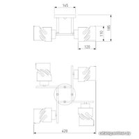 Припотолочная люстра Евросвет Hilari 30165/4 (Перламутровое Золото)