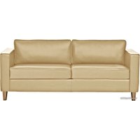 Диван Brioli Вернер двухместный (экокожа, L4 кремовый/светлые ножки)
