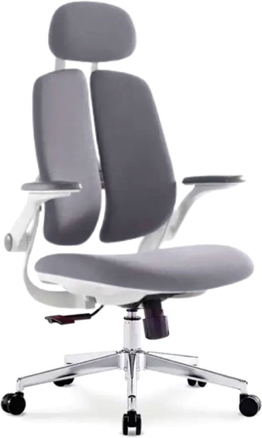 Офисное кресло SitUp Kwin White Chrome (ткань Grey/Grey)