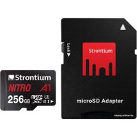 Карта памяти Strontium Nitro microSDXC SRN256GTFU3A1A 256GB (с адаптером)