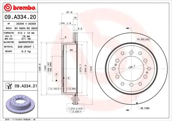 

Brembo 09A33421