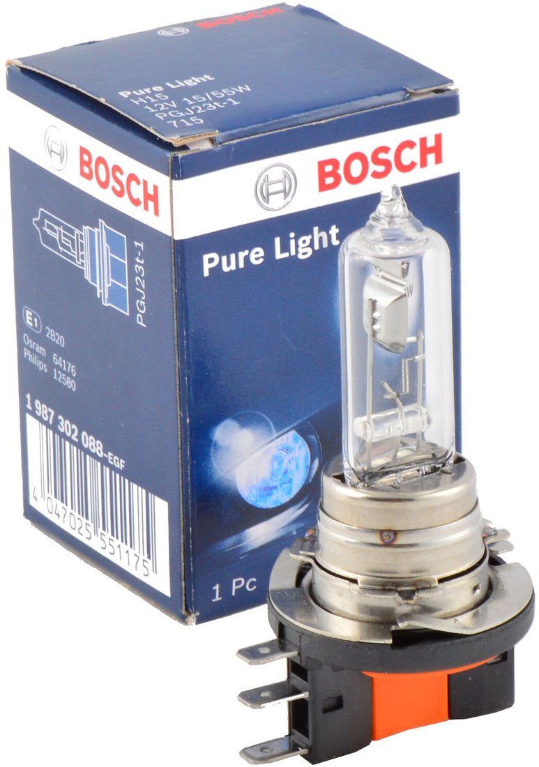 

Лампа накаливания Bosch H15 Pure Light 1шт 1987302088