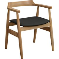 Стул с подлокотниками Sheffilton SHT-S204 (черный/прозрачный лак)