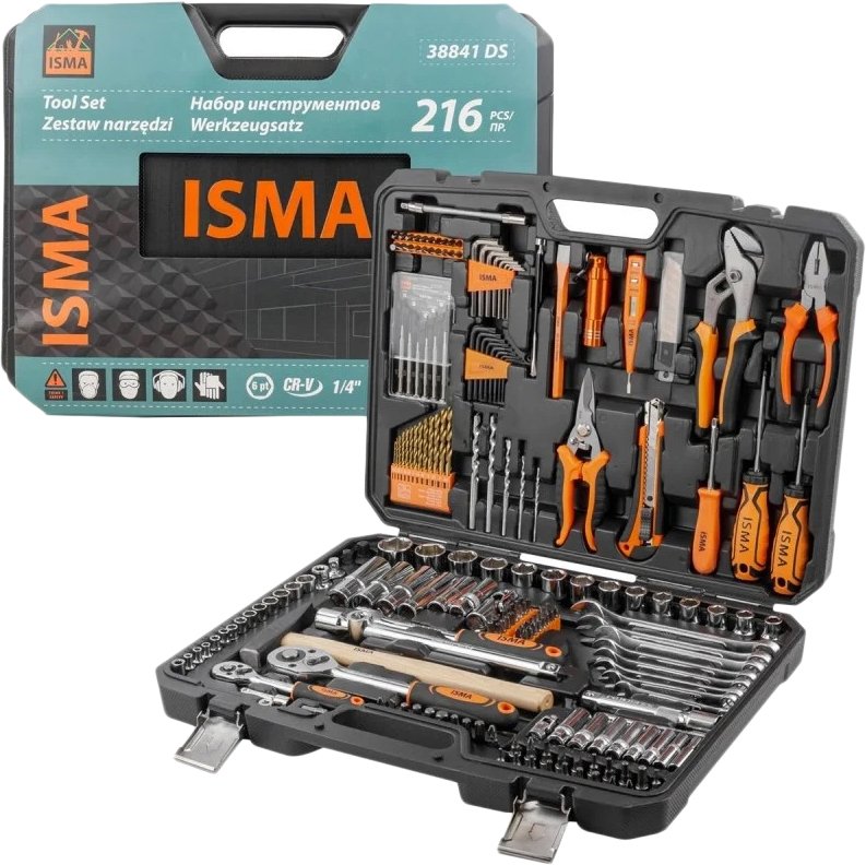 

Универсальный набор инструментов ISMA ISMA-38841DS (216 предметов)