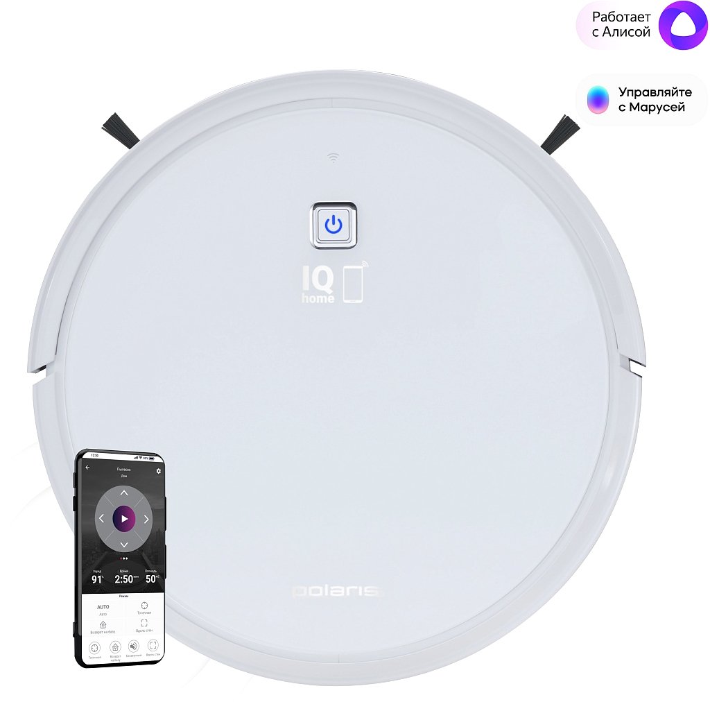 

Робот-пылесос Polaris PVCR 4105 WI-FI IQ Home Aqua (белый)