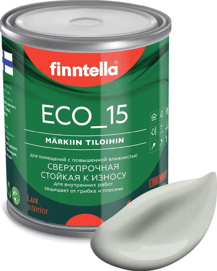 

Краска Finntella Eco 15 Kanarian F-10-1-1-FL054 0.9 л (светло серо-зеленый)