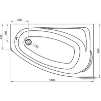 Ванна Kolo Mystery 140x90 R [XWA3740000]