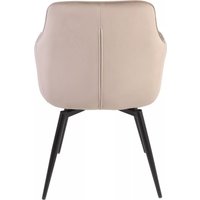 Стул с подлокотниками Signal Servio Velvet Bluvel 40 (темно-бежевый/черный)
