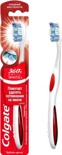 Зубная щетка Colgate 360 Optic White (красный)