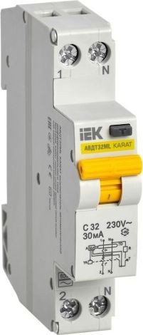 

Дифференциальный автомат IEK KARAT АВДТ32МL C32 30мА MVD12-1-032-C-030