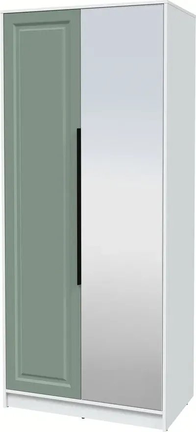 

Шкаф распашной Интерлиния Концепт КТ-Ш2з Деко (белый платинум/мята)