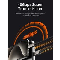 Кабель Cabletime USB 4 USB Type-C - USB Type-C (1 м, черный)