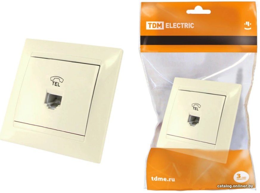 Розетка телефонная TDM Electric Лама SQ1815-0115