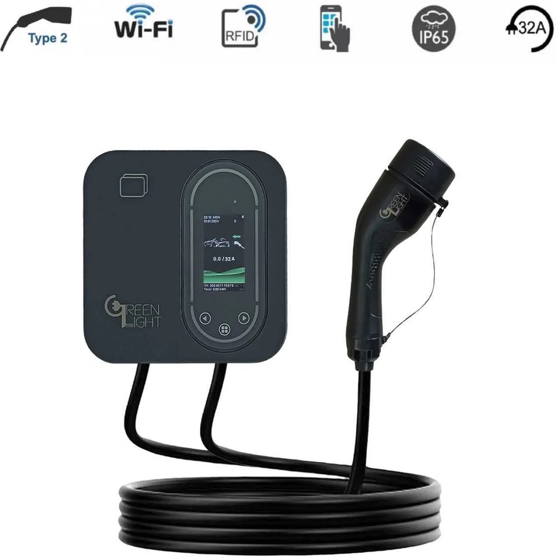 

Зарядная станция GNLT Type2 (6–32А)