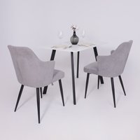 Кухонный стол ЭлиГард Solo 102x67 (белый структурный/черный) в Гродно