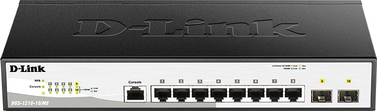 

Управляемый коммутатор 2-го уровня D-Link DGS-1210-10/ME/B2A