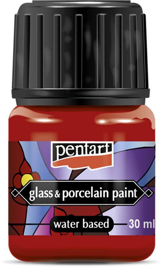 

Краска для стекла и керамики Pentart Glass&Porcelain 30 мл (красный)