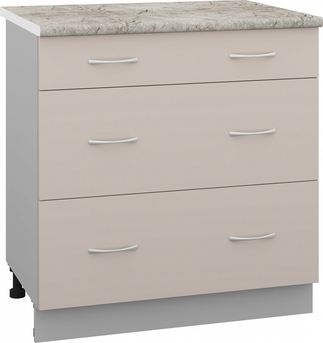 

Шкаф напольный Кортекс-мебель Корнелия Лира НШ80р3ш (капучино/марсель)