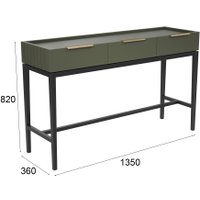 Туалетный столик без зеркала Алери Ричмонд (грей/черно-серый)