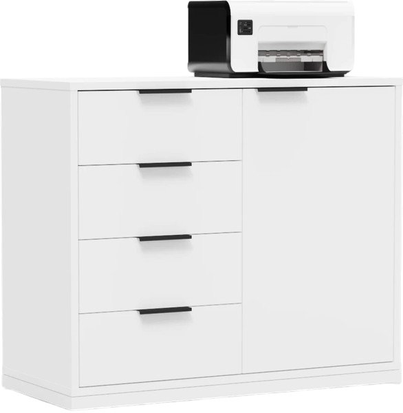 Тумба Crafto Вера 01 90x40x75 (белый/черный)