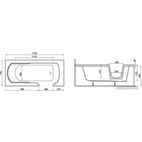 Ванна Polimat Avo 170x75 00877 (белый)