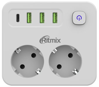Сетевой фильтр Ritmix RM-023PD (белый)