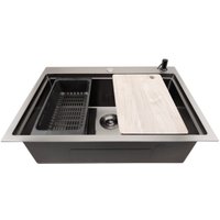 Кухонная мойка Stellar S6050NB-A (нано черный, c доской)