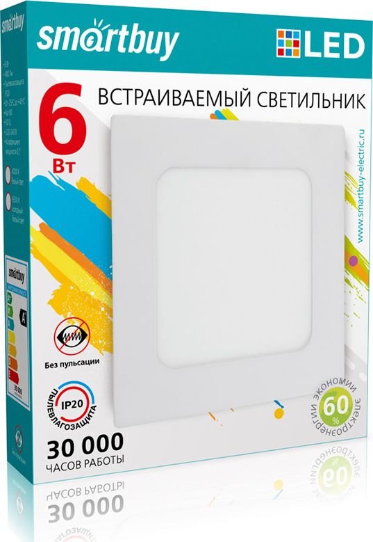 

Точечный светильник SmartBuy SBL-DLSq-6-65K