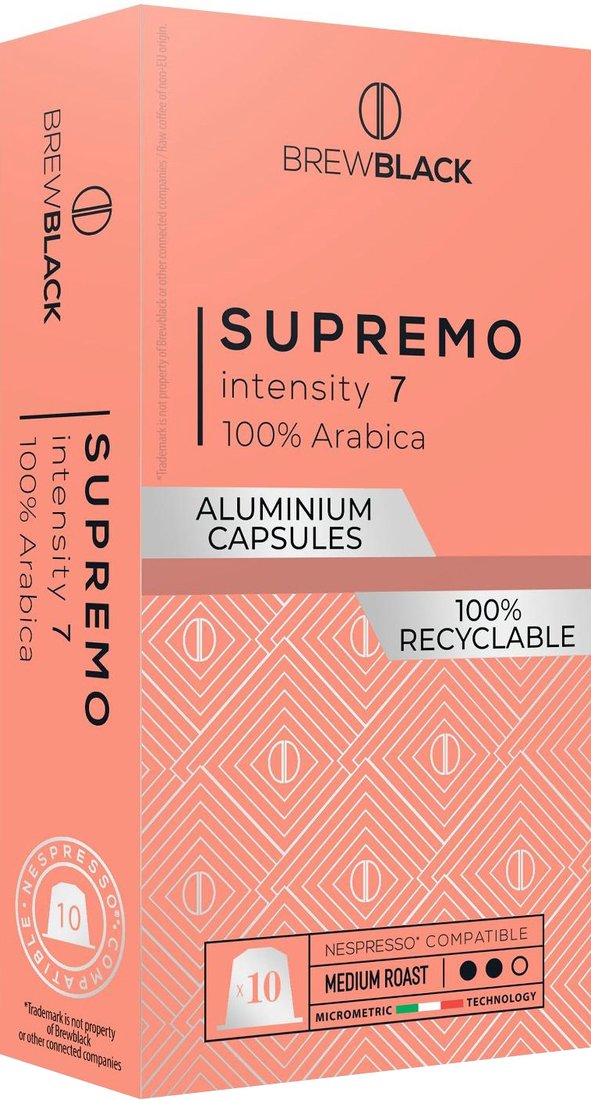 

Кофе в капсулах BrewBlack Supremo Intensity 7 Aluminium 10 шт