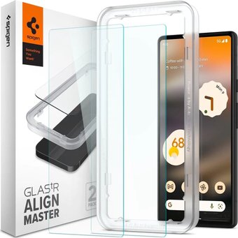 Защитное стекло Spigen ALM Glas TR Slim для Pixel 6a AGL04695 (2шт)