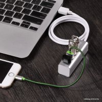 USB-хаб Hoco HB1 (серебристый)