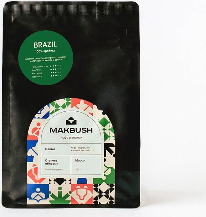 Кофе MakBush Brazil зерновой 250 г