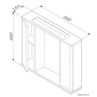  AM.PM Шкаф с зеркалом Like [M80MPL0801WG]