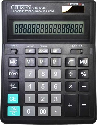 Бухгалтерский калькулятор Citizen SDC-664S