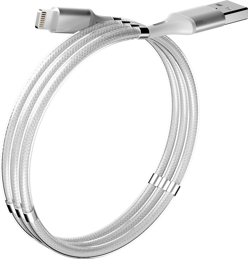 

Кабель Olmio 041636 USB Type A - Lighting (1.2 м, серебристый)