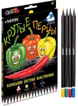 

Набор цветных карандашей deVente Juicy Black 5023119 (18 шт)