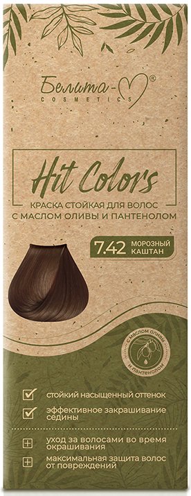 

Гель-краска Белита-М Hit Colors 7.42 Морозный каштан