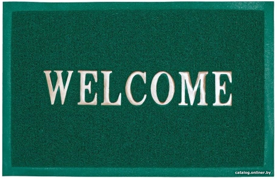 Придверный коврик ComeForte Welcome 60x90 (зеленый)