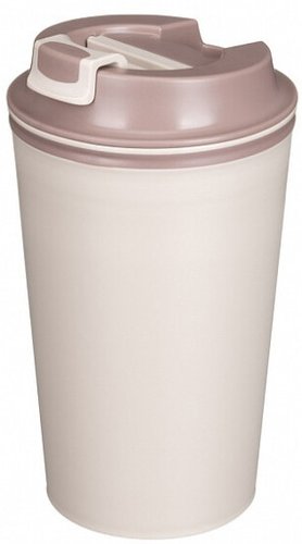 Многоразовый стакан Бытпласт Phibo 350мл (бежевый/коричневый)