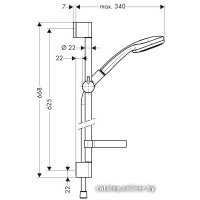 Душевой гарнитур  Hansgrohe Croma 100 Multi/Unica’C (27775000)