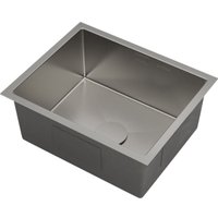 Кухонная мойка Roxen Uno 560210-54 под столешницу сатин/матовая поверхность (ролл-мат, дозатор, сифон)