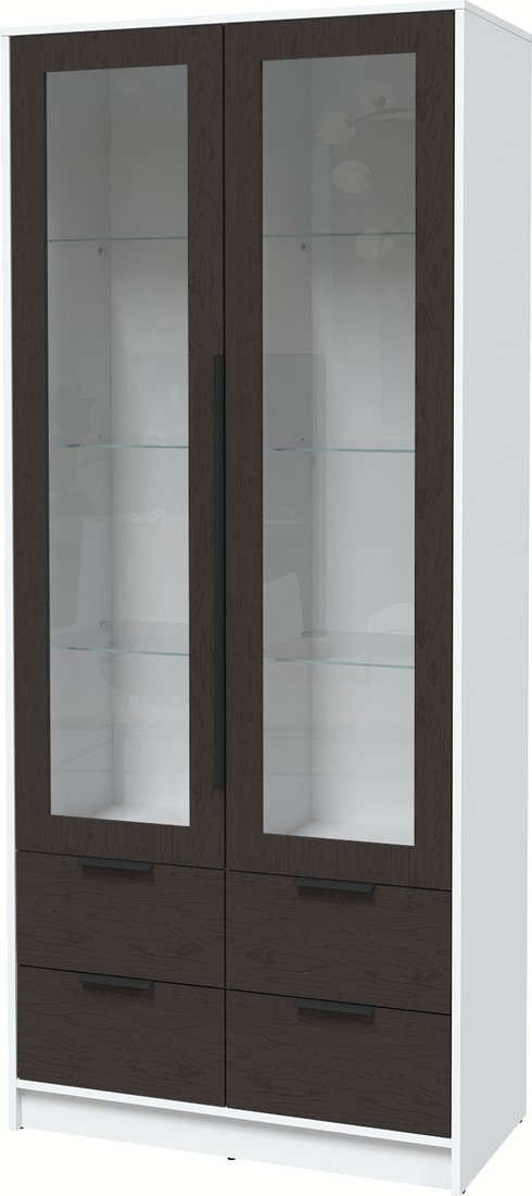 

Шкаф-витрина Интерлиния Концепт КТ-ШВ2 с подсветкой Глосс (белый платинум/дуб английский)